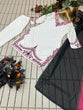 Load image into Gallery viewer, Thread Embroidery Work White Color Salwar Suit