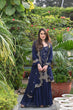Load image into Gallery viewer, Glimmering Navy Blue Color Embroidery Work Sharara Suit