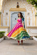 Load image into Gallery viewer, Multi Color Print With Lace Excellent Anarkali Gown