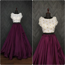 Load image into Gallery viewer, Party Wear Wine Color Sleeveless Lehenga With Blouse