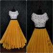 Load image into Gallery viewer, Party Wear Yellow Color Sleeveless Lehenga With Blouse