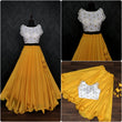 Load image into Gallery viewer, Party Wear Yellow Color Sleeveless Lehenga With Blouse