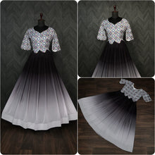 Load image into Gallery viewer, Georgette Black Colo Lovely Pattern Long Gown