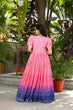 Load image into Gallery viewer, Beautiful Crush Pleating Pink Designer Gown Clothsvilla