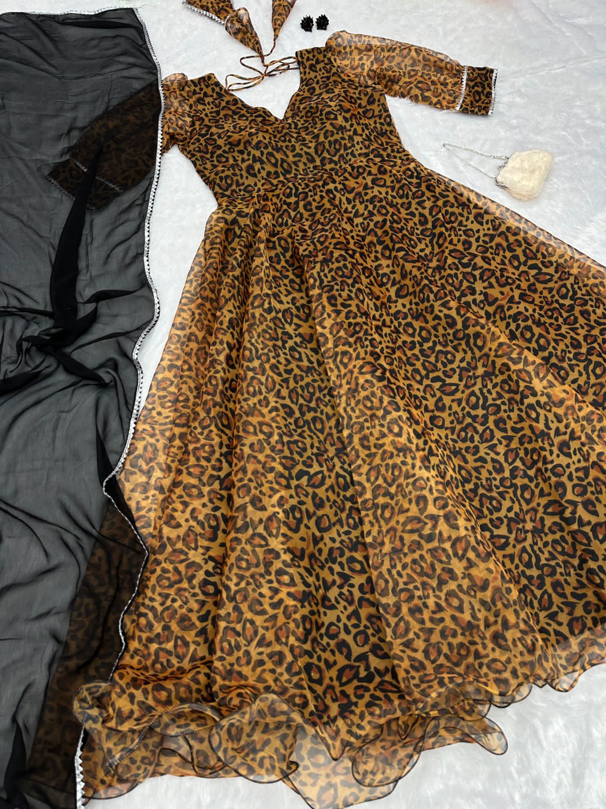 Digital Printed Yellow Color Fairy Look Gown