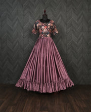 Load image into Gallery viewer, Lovely Dusty Pink Color Sequence Work Gown