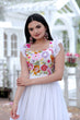 Load image into Gallery viewer, Party Wear White Color Embroidered work Gown Clothsvilla