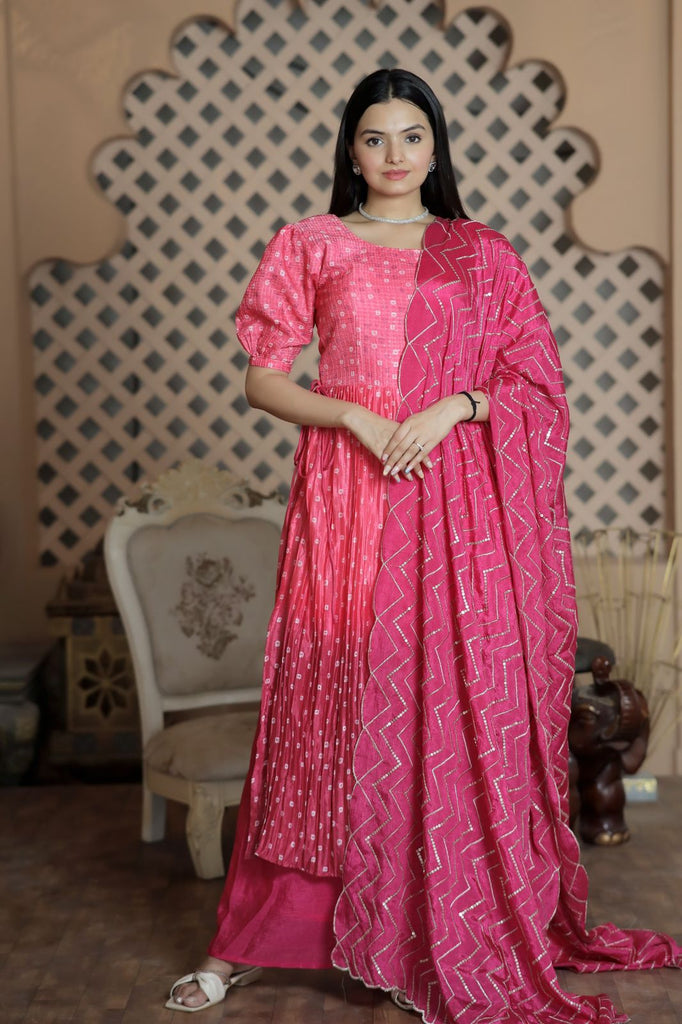Awesome Digital Print Pink Color Sharara Suit Clothsvilla