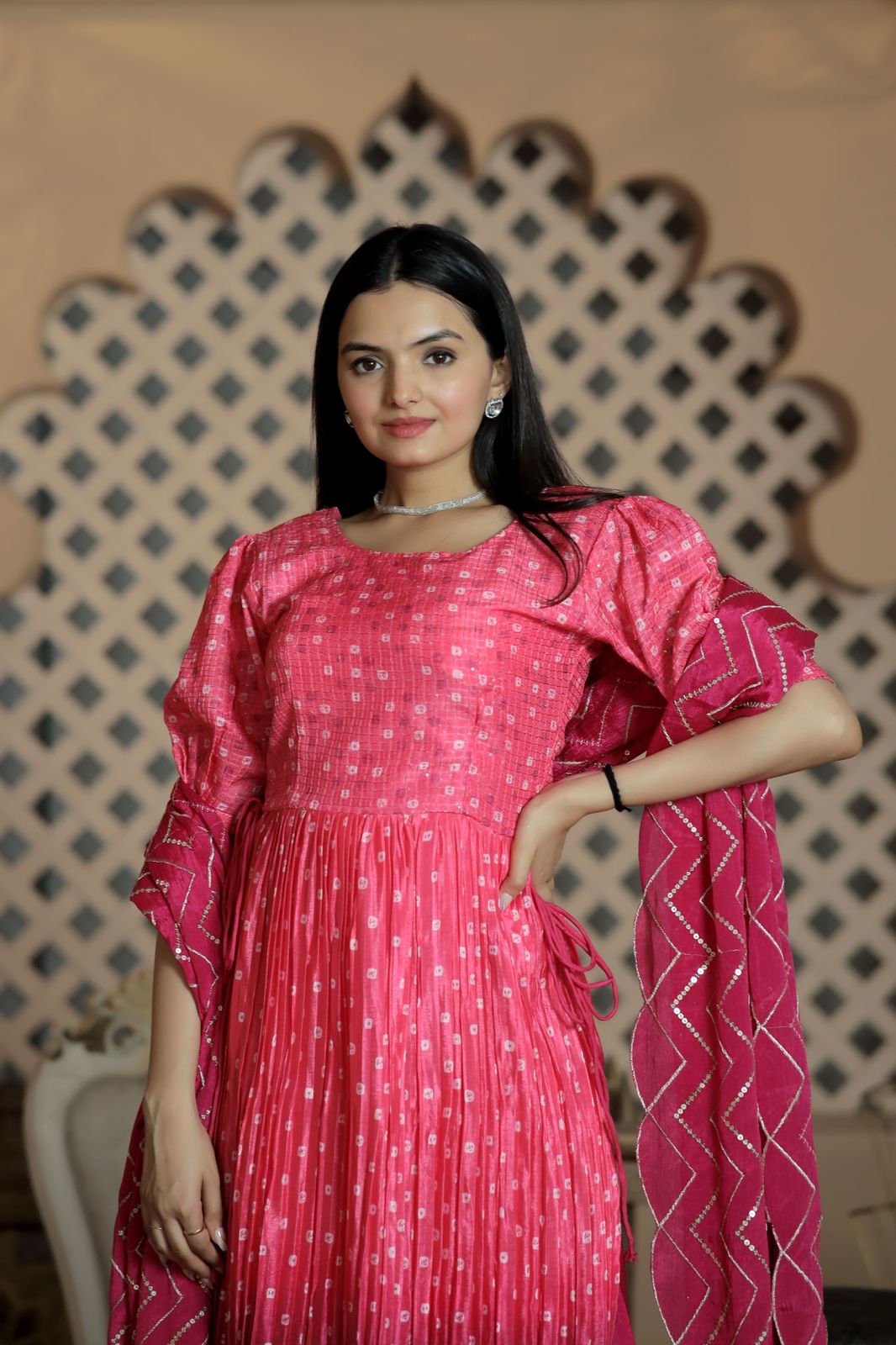 Awesome Digital Print Pink Color Sharara Suit Clothsvilla