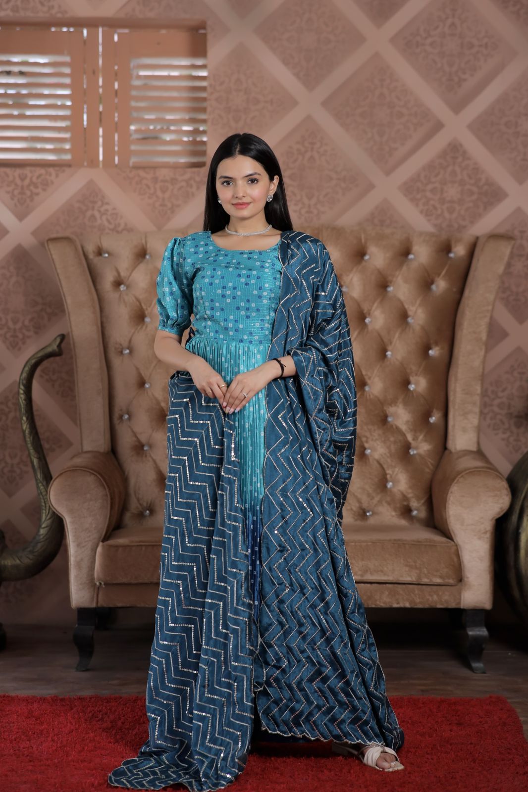 Awesome Digital Print Sky Blue Color Sharara Suit Clothsvilla