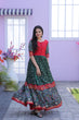 Load image into Gallery viewer, Classy Foil Print Work Green Color Gown Clothsvilla