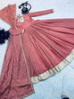 Load image into Gallery viewer, Peach Blue Sequence Work Long Gown