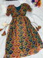 Latest Nayra Cut Printed Multi Color Kurti