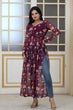 Load image into Gallery viewer, Wine Color Wonderful Nayra cut Kurti Clothsvilla