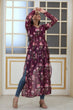 Load image into Gallery viewer, Wine Color Wonderful Nayra cut Kurti Clothsvilla