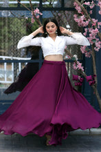 Load image into Gallery viewer, Pretty Wine Plain Lehenga With Stylish Blouse