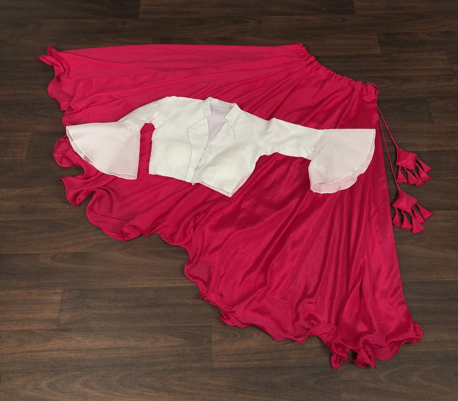 Pretty Pink Plain Lehenga With Stylish Blouse