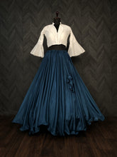 Load image into Gallery viewer, Pretty Navy Blue Plain Lehenga With Stylish Blouse