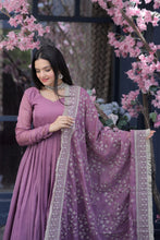 Load image into Gallery viewer, Lovely Dusty Pink Color Gown With Embroidered Work Dupatta