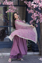 Load image into Gallery viewer, Lovely Dusty Pink Color Gown With Embroidered Work Dupatta