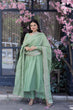 Load image into Gallery viewer, Lovely Pista Green Color Gown With Embroidered Work Dupatta