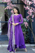 Load image into Gallery viewer, Lovely Purple Color Gown With Embroidered Work Dupatta