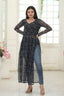 Party Wear Full Sleeves Black Color Kurti Clothsvilla