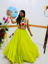 Load image into Gallery viewer, Navratri Collection Parrot Green Lehenga Fancy Blouse