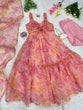 Load image into Gallery viewer, Digital Printed Peach Color Fully Stitched Anarkali Gown
