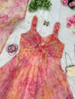 Load image into Gallery viewer, Digital Printed Peach Color Fully Stitched Anarkali Gown
