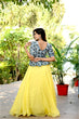 Load image into Gallery viewer, Plain Yellow Lehenga With Lovely Sky Blue Top