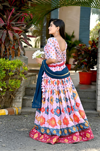 Wedding Wear Printed Light Pink Color Lehenga Choli Clothsvilla