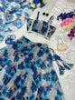 Load image into Gallery viewer, Organza silk Fancy Printed Blue Color Lehenga Choli