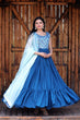 Load image into Gallery viewer, Fashionable Work Blue Gown With Dupatta Clothsvilla