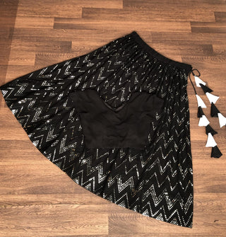 Fancy Embroidered Work Black Color Lehenga With Blouse