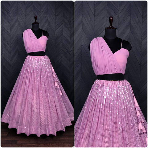 Light Pink Awesome Lehenga With Stylish Blouse Main image