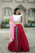 Load image into Gallery viewer, Wonderful Pink Lehenga Choli With Leheriya Print Dupatta