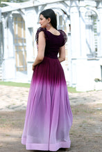 Load image into Gallery viewer, Beautiful Work Double Shaded Wine Color Gown Clothsvilla