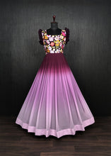 Load image into Gallery viewer, Beautiful Work Double Shaded Wine Color Gown Clothsvilla