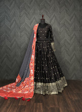 Load image into Gallery viewer, Wedding Wear Embroidery Work Black Color Lehenga Choli