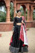 Load image into Gallery viewer, Wedding Wear Embroidery Work Black Color Lehenga Choli