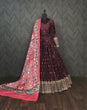 Load image into Gallery viewer, Wedding Wear Embroidery Work Wine Color Lehenga Choli