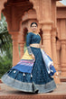 Load image into Gallery viewer, Wedding Wear Embroidery Work Navy Blue Color Lehenga Choli
