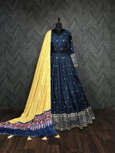 Load image into Gallery viewer, Wedding Wear Embroidery Work Navy Blue Color Lehenga Choli