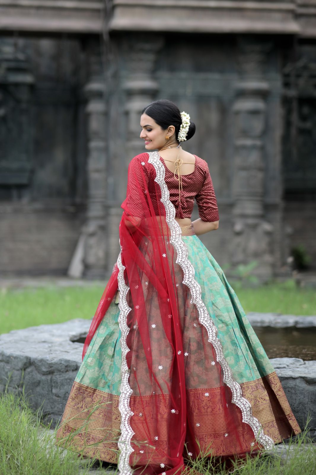 Designer Pure kanjivaram Silk lehenga Choli New Wedding Festive lengha  LD1536 | eBay
