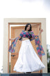Load image into Gallery viewer, White Plain Lehenga With Multi Color Blouse