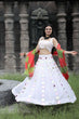 Load image into Gallery viewer, Marriage special Mirror Work White Color Lehenga Choli Clothsvilla