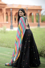 Load image into Gallery viewer, Black Color Real Mirror Works Occasion Wear Lehenga Choli Clothsvilla