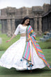 Load image into Gallery viewer, White Color Real Mirror Works Occasion Wear Lehenga Choli Clothsvilla