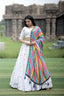 White Color Real Mirror Works Occasion Wear Lehenga Choli Clothsvilla